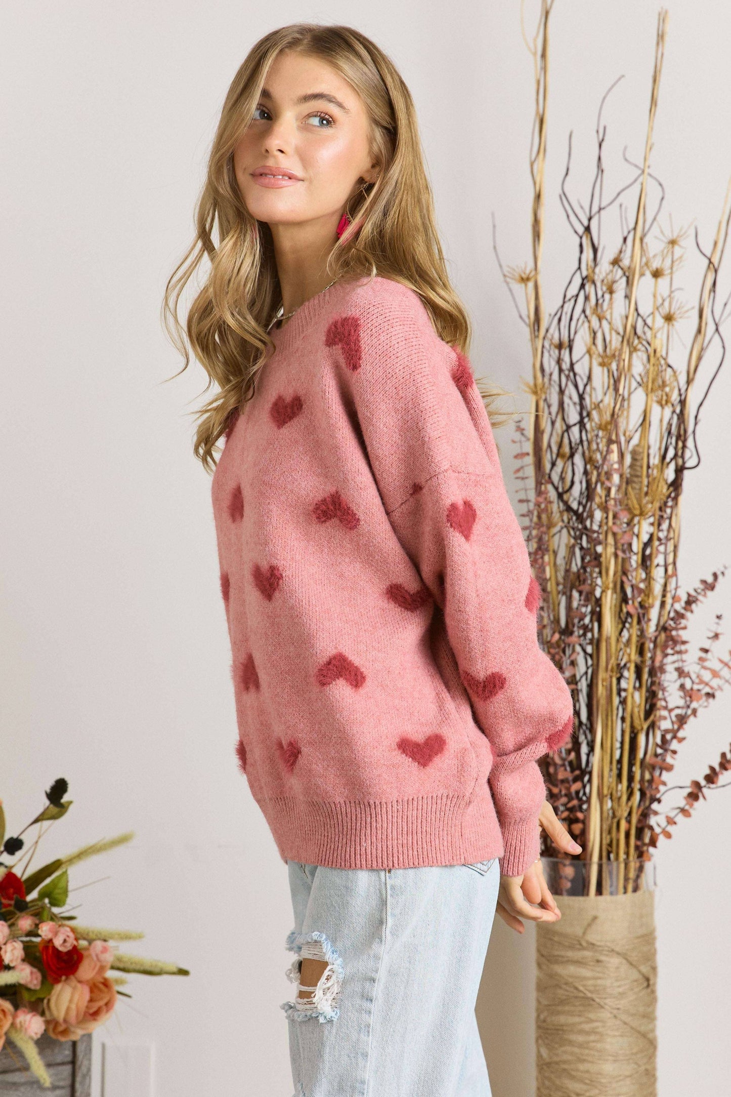 Curvy Soft Hearts Sweater