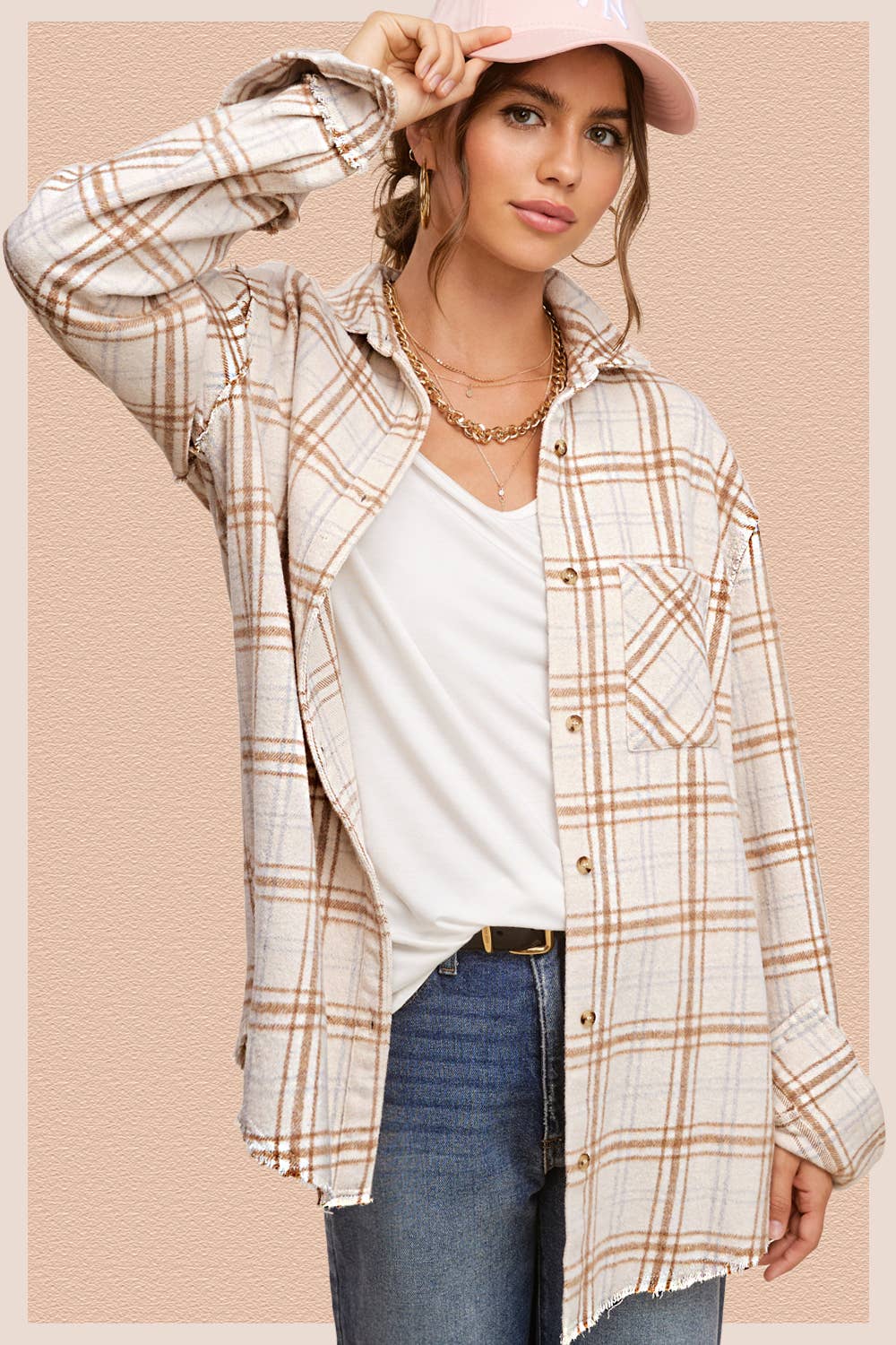 Mineral Washed Button Down Soft Fabric Plaid Shirts