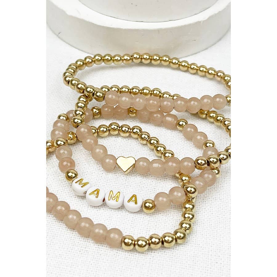 MAMA Beads Layered Soft Tone Bracelets