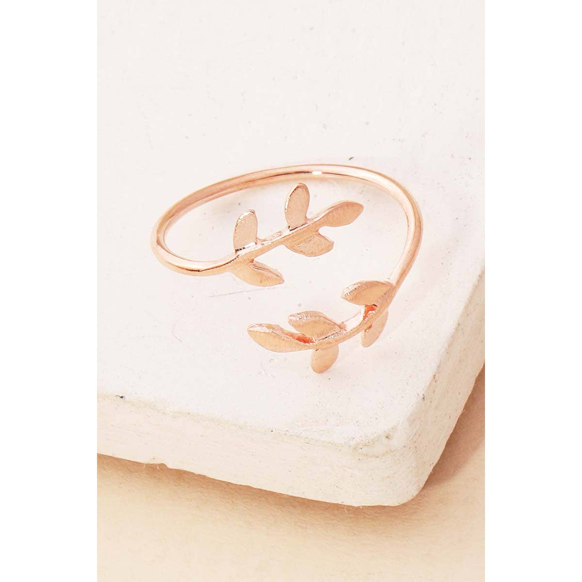 Gold Delicate Leaf Wrap Ring
