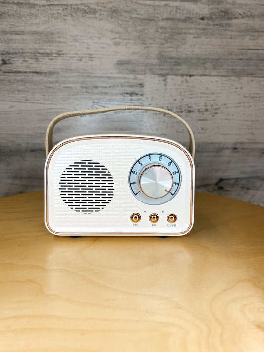 Vintage Bluetooth Radio - Cream