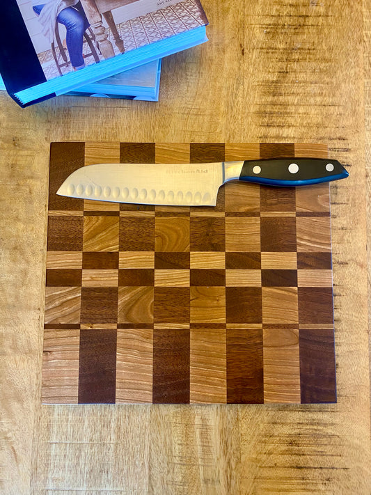 Checked all over cutting board