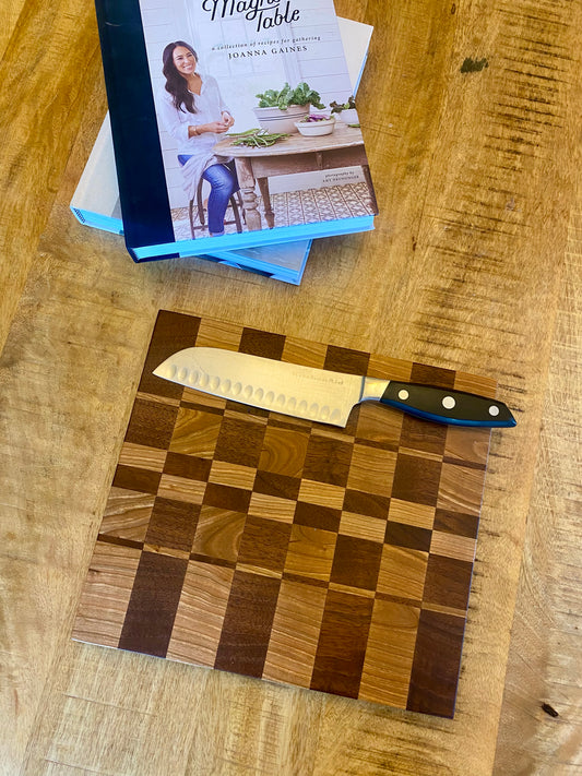 Checked all over cutting board