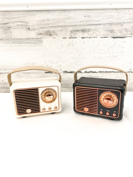 Retro Radio Wireless Speaker - Cream