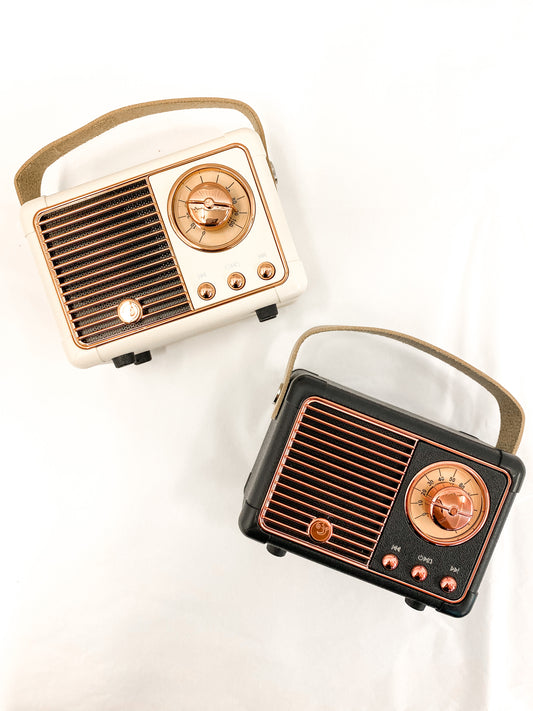 Retro Radio Wireless Speaker - Cream