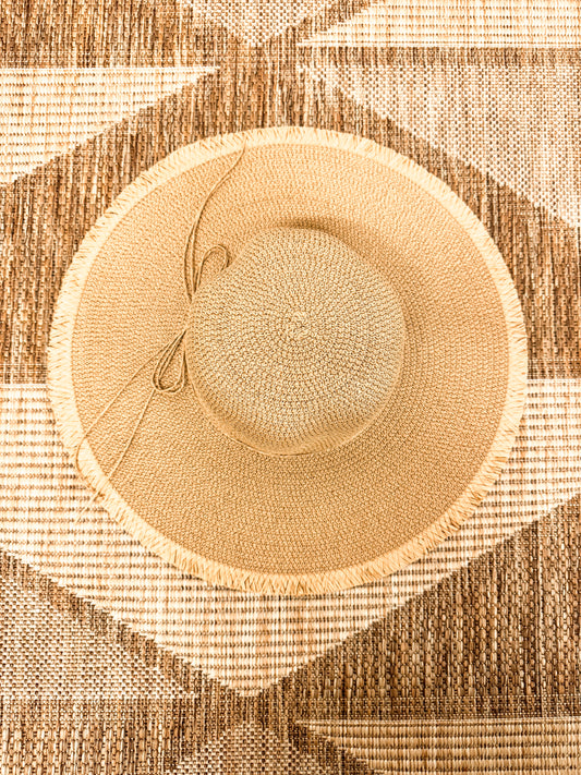 Floppy Straw Hat-Tan