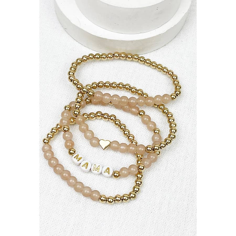 MAMA Beads Layered Soft Tone Bracelets