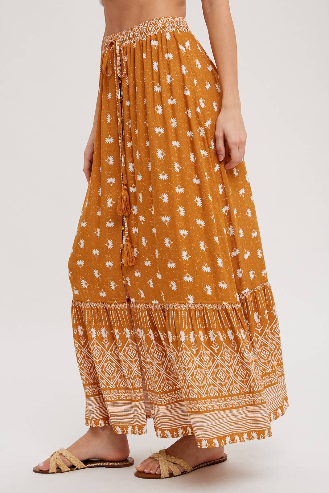 Boho Print Maxi Skirt