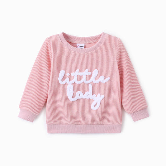 Baby Girl Towel Embroidery Letter Sweatshirt