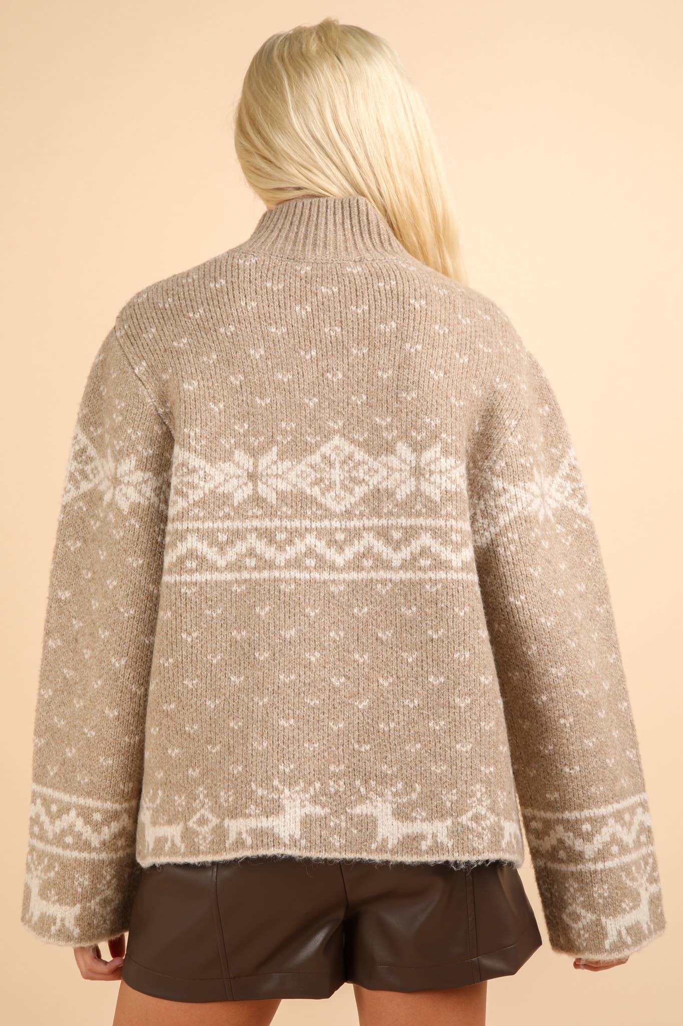 Oversized Nordic Christmas Holiday Sweater Top