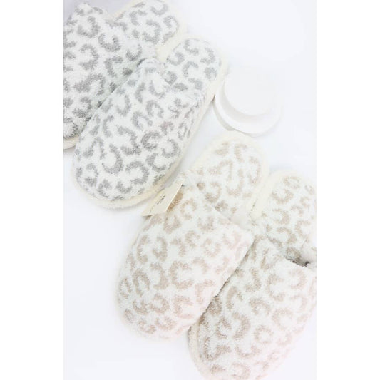 Leopard Fuzzy Soft Slipper