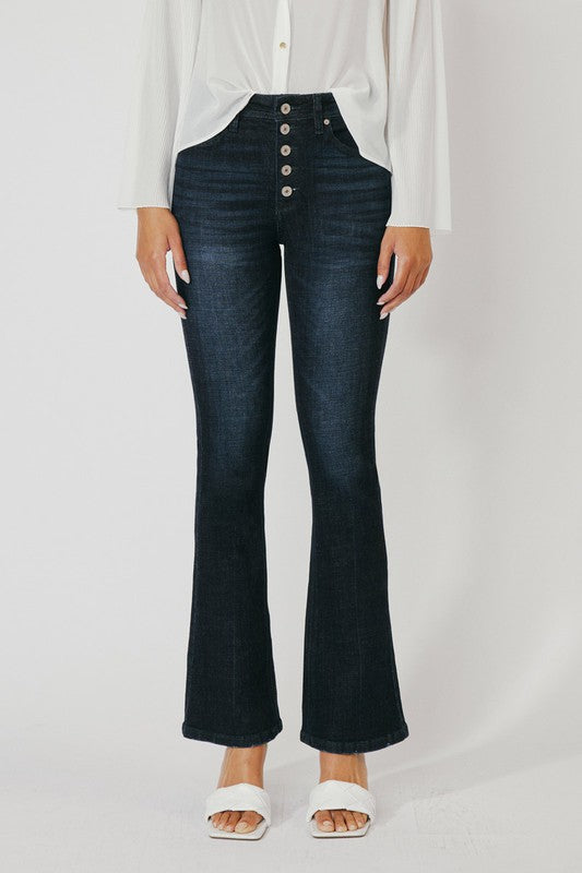 PETITE High Rise Button Fly Kan Can Jeans