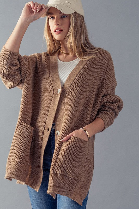 Oversized Tan Cardigan