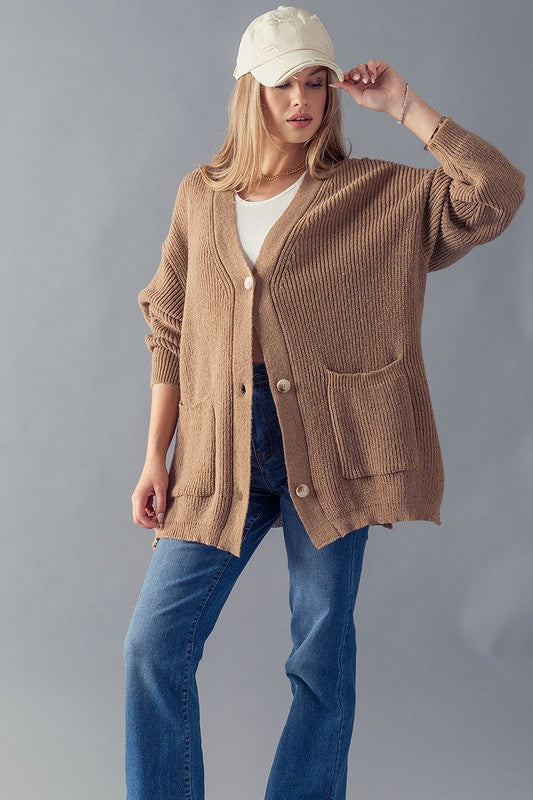 Oversized Tan Cardigan