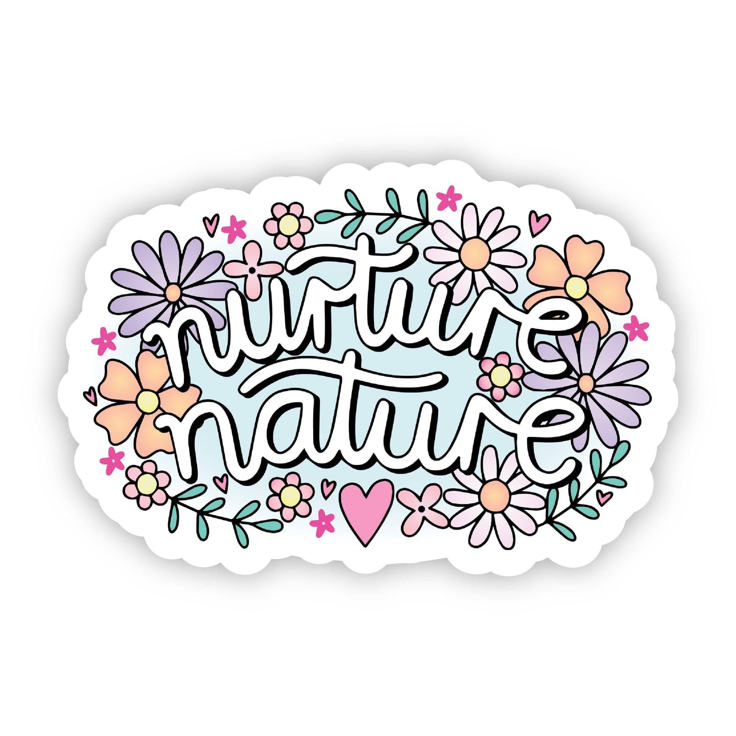 Nurture Nature Floral Sticker