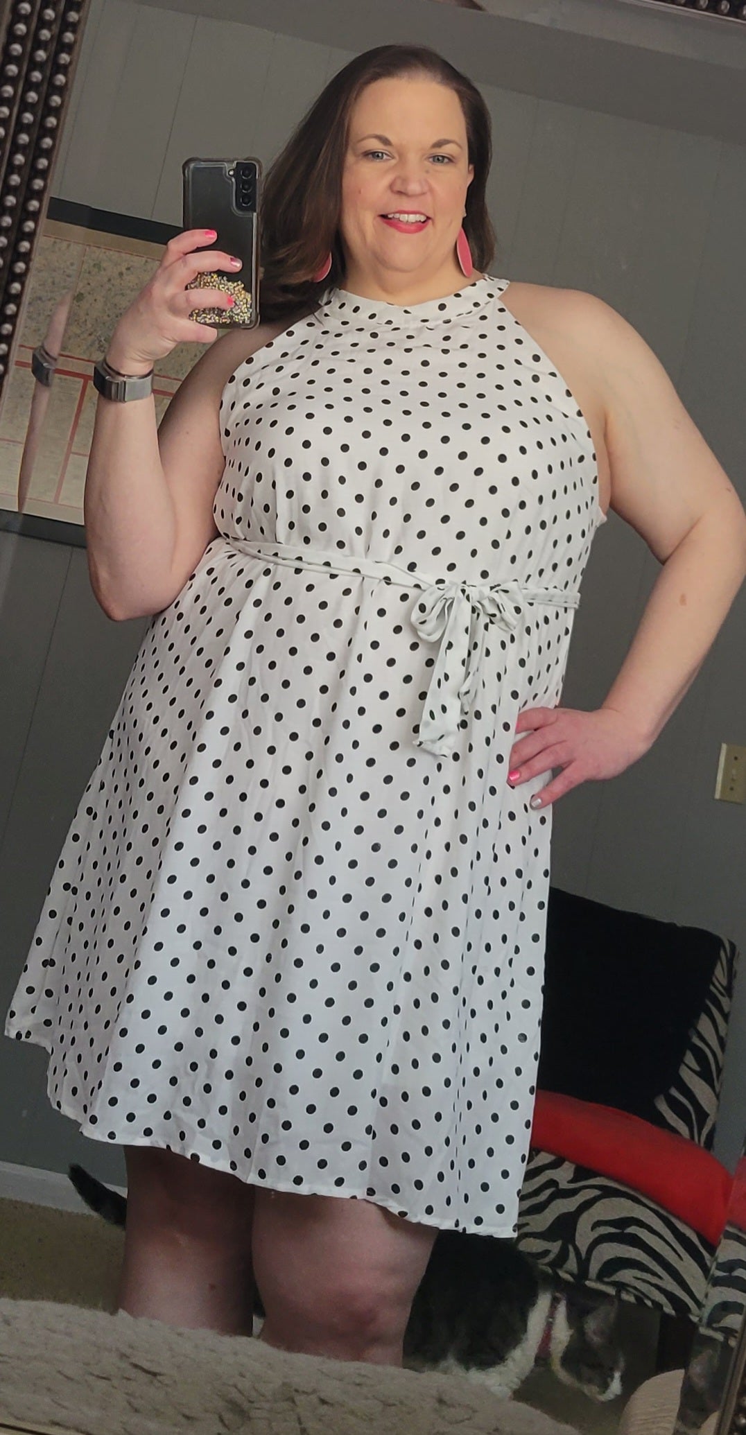 Curvy Polka Dot Dress