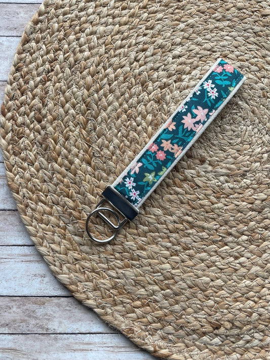 Floral Keychain Wristlet