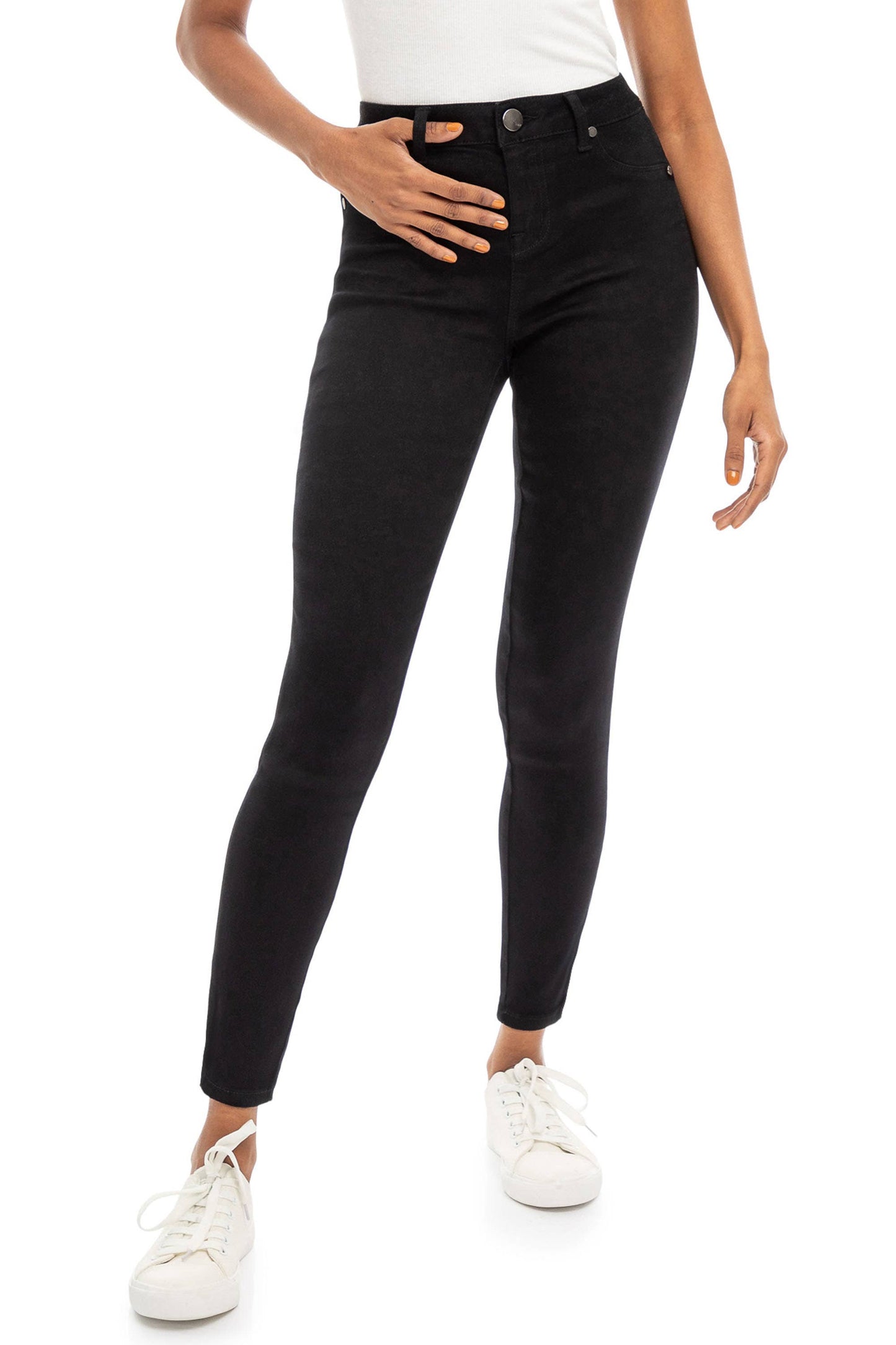 Butter High-Rise Stretch Black Skinny Jeans
